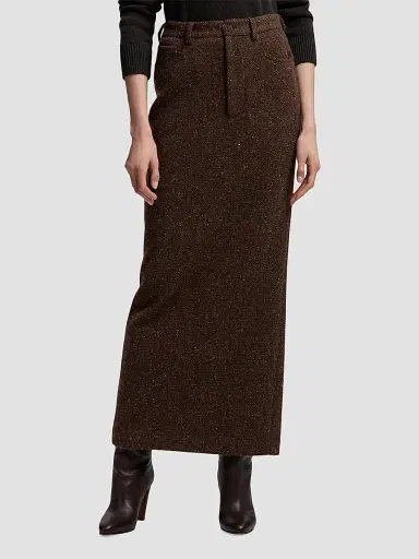 Ralph Lauren Collection Women's Fontaine Textured Tweed Pencil Skirt - Brown | Thumbnail 4 Ralph Lauren Collection Women's Fontaine Textured Tweed Pencil Skirt - Brown | Thumbnail 4