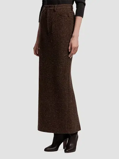 Ralph Lauren Collection Women's Fontaine Textured Tweed Pencil Skirt - Brown | Thumbnail 5 Ralph Lauren Collection Women's Fontaine Textured Tweed Pencil Skirt - Brown | Thumbnail 5