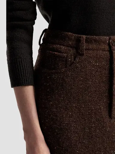 Ralph Lauren Collection Women's Fontaine Textured Tweed Pencil Skirt - Brown | Thumbnail 6 Ralph Lauren Collection Women's Fontaine Textured Tweed Pencil Skirt - Brown | Thumbnail 6