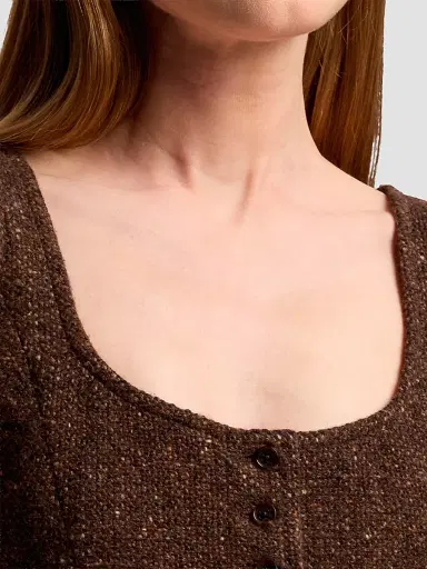 Ralph Lauren Collection Women's Sherry Tweed Sleeveless Top - Brown | Thumbnail 5 Ralph Lauren Collection Women's Sherry Tweed Sleeveless Top - Brown | Thumbnail 5