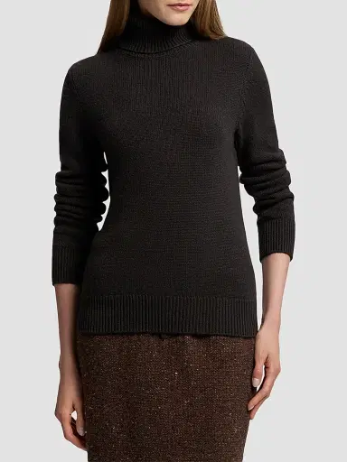 Ralph Lauren Collection Women's Lofty Cashmere Turtleneck Sweater - Brown | Thumbnail 4 Ralph Lauren Collection Women's Lofty Cashmere Turtleneck Sweater - Brown | Thumbnail 4