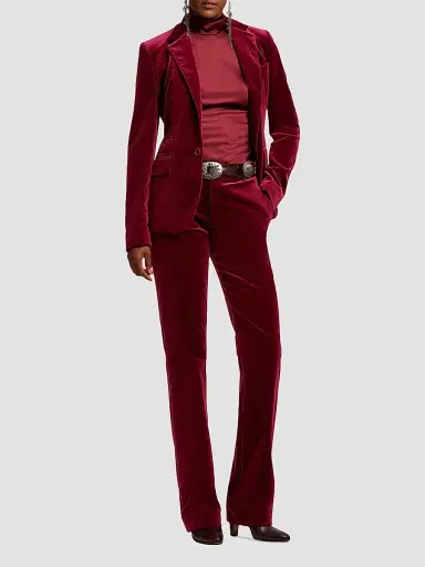 Ralph Lauren Collection Women's Chilton Satin Halter Blouse - Red | Thumbnail 2 Ralph Lauren Collection Women's Chilton Satin Halter Blouse - Red | Thumbnail 2