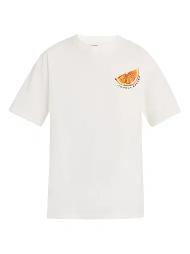 Damson Madder Women's Spritz Crewneck Boyfriend T-Shirt - White | Thumbnail 1 Damson Madder Women's Spritz Crewneck Boyfriend T-Shirt - White | Thumbnail 1