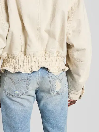 Isabel Marant Women's Valineo Sherpa-Lined Denim Jacket - Ecru | Thumbnail 5 Isabel Marant Women's Valineo Sherpa-Lined Denim Jacket - Ecru | Thumbnail 5