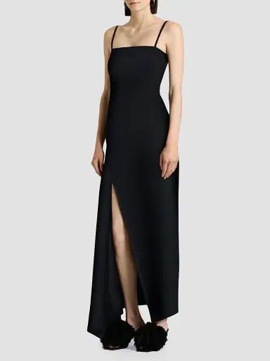Givenchy Women's Sliced Long Slashed Dress in Crepe Cady | Thumbnail 3 Givenchy Women's Sliced Long Slashed Dress in Crepe Cady | Thumbnail 3