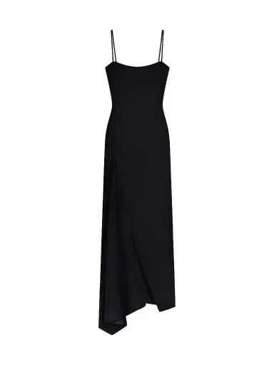 Givenchy Women's Sliced Long Slashed Dress in Crepe Cady | Thumbnail 1 Givenchy Women's Sliced Long Slashed Dress in Crepe Cady | Thumbnail 1