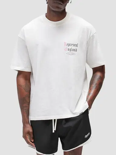 Represent Men's Private Members Cotton-Blend T-Shirt - Flat White | Thumbnail 3 Represent Men's Private Members Cotton-Blend T-Shirt - Flat White | Thumbnail 3