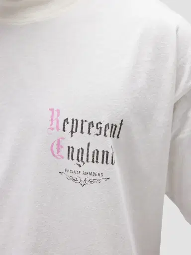 Represent Men's Private Members Cotton-Blend T-Shirt - Flat White | Thumbnail 5 Represent Men's Private Members Cotton-Blend T-Shirt - Flat White | Thumbnail 5