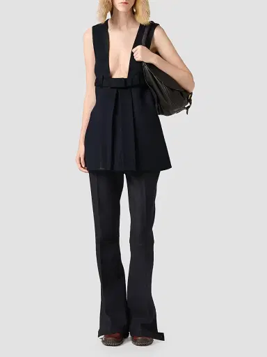 Miu Miu Women's Waxed Double Wool Dress | Thumbnail 2 Miu Miu Women's Waxed Double Wool Dress | Thumbnail 2