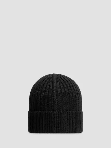 Moncler Grenoble Men's Beanie Hat in Wool - Black | Thumbnail 2 Moncler Grenoble Men's Beanie Hat in Wool - Black | Thumbnail 2