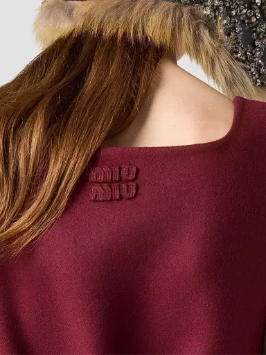 Miu Miu Women's Waxed Double Wool Dress | Thumbnail 7 Miu Miu Women's Waxed Double Wool Dress | Thumbnail 7
