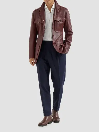 Brunello Cucinelli Men's Cotton Piqué Western Shirt - Pearl - Size XXXXL | Thumbnail 6 Brunello Cucinelli Men's Cotton Piqué Western Shirt - Pearl - Size XXXXL | Thumbnail 6