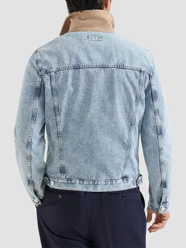 Brunello Cucinelli Men's Denim Outerwear Jacket with Suede Collar - Light Denim - Size 40 | Thumbnail 4 Brunello Cucinelli Men's Denim Outerwear Jacket with Suede Collar - Light Denim - Size 40 | Thumbnail 4