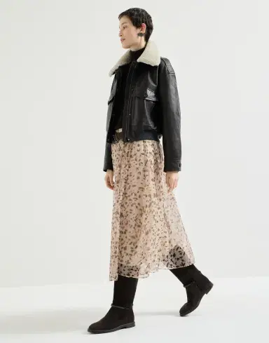 Brunello Cucinelli Lynx print organza skirt | Thumbnail 5 Brunello Cucinelli Lynx print organza skirt | Thumbnail 5