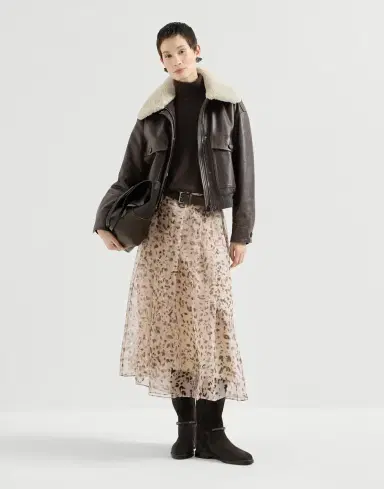 Brunello Cucinelli Lynx print organza skirt | Thumbnail 6 Brunello Cucinelli Lynx print organza skirt | Thumbnail 6