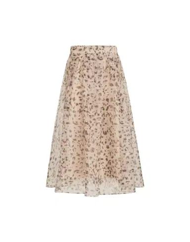 Brunello Cucinelli Lynx print organza skirt | Thumbnail 1 Brunello Cucinelli Lynx print organza skirt | Thumbnail 1