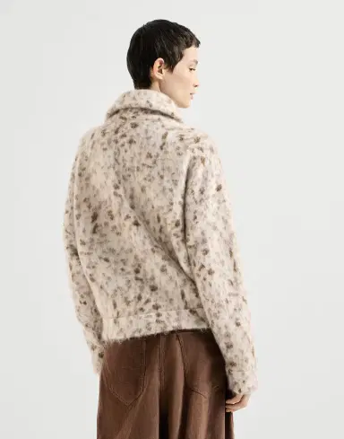 Brunello Cucinelli Mohair and wool lynx jacquard cardigan | Thumbnail 3 Brunello Cucinelli Mohair and wool lynx jacquard cardigan | Thumbnail 3