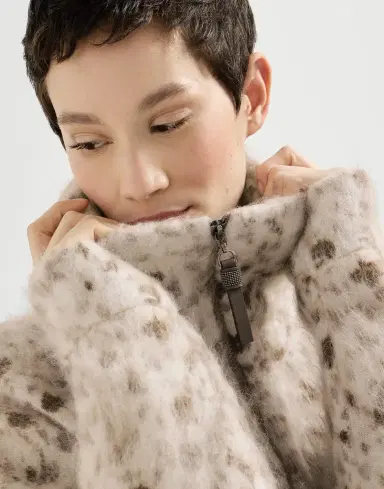 Brunello Cucinelli Mohair and wool lynx jacquard cardigan | Thumbnail 4 Brunello Cucinelli Mohair and wool lynx jacquard cardigan | Thumbnail 4
