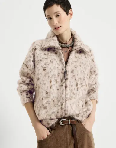 Brunello Cucinelli Mohair and wool lynx jacquard cardigan | Thumbnail 5 Brunello Cucinelli Mohair and wool lynx jacquard cardigan | Thumbnail 5