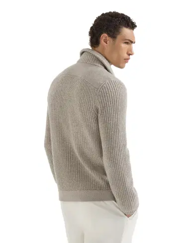 Brunello Cucinelli Half English Rib knit cardigan | Thumbnail 3 Brunello Cucinelli Half English Rib knit cardigan | Thumbnail 3