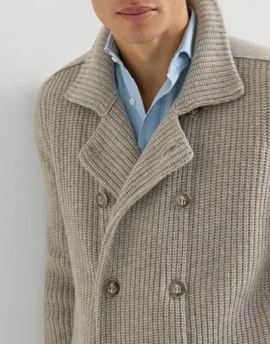 Brunello Cucinelli Half English Rib knit cardigan | Thumbnail 4 Brunello Cucinelli Half English Rib knit cardigan | Thumbnail 4