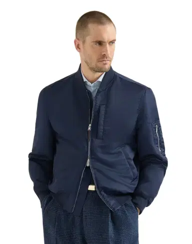Brunello Cucinelli Techno satin bomber jacket | Thumbnail 2 Brunello Cucinelli Techno satin bomber jacket | Thumbnail 2