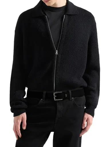 7 For All Mankind Men's Cotton-Blend Full-Zip Polo Sweater | Thumbnail 4 7 For All Mankind Men's Cotton-Blend Full-Zip Polo Sweater | Thumbnail 4