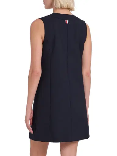 Thom Browne Women's V-Neck Wool Cardigan Minidress - Navy | Thumbnail 5 Thom Browne Women's V-Neck Wool Cardigan Minidress - Navy | Thumbnail 5