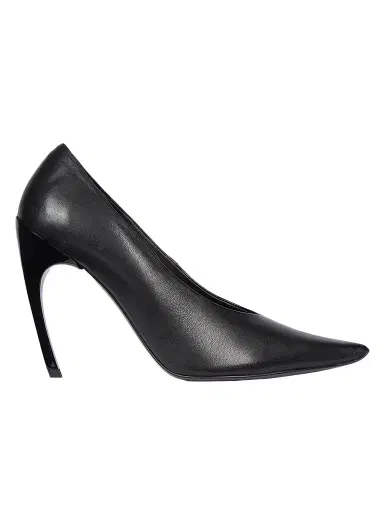 Roger Vivier Women's Choc Decollette 100MM Leather Curved-Heel Pumps - Nero | Thumbnail 1 Roger Vivier Women's Choc Decollette 100MM Leather Curved-Heel Pumps - Nero | Thumbnail 1