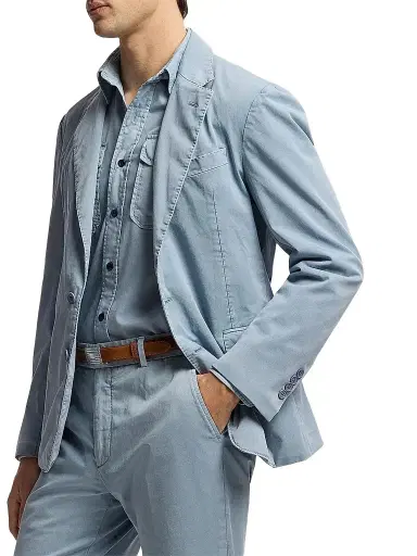 Ralph Lauren Purple Label Men's Kent Linen-Silk Suit Jacket | Thumbnail 7 Ralph Lauren Purple Label Men's Kent Linen-Silk Suit Jacket | Thumbnail 7