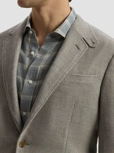 Ralph Lauren Purple Label Men's Textured Open Weave Single-Breasted Sport Coat - Pearl Grey Multi | Thumbnail 5 Ralph Lauren Purple Label Men's Textured Open Weave Single-Breasted Sport Coat - Pearl Grey Multi | Thumbnail 5
