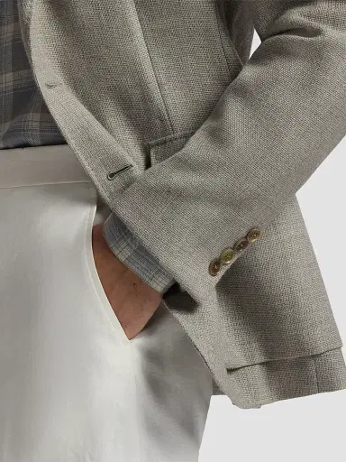 Ralph Lauren Purple Label Men's Textured Open Weave Single-Breasted Sport Coat - Pearl Grey Multi | Thumbnail 6 Ralph Lauren Purple Label Men's Textured Open Weave Single-Breasted Sport Coat - Pearl Grey Multi | Thumbnail 6