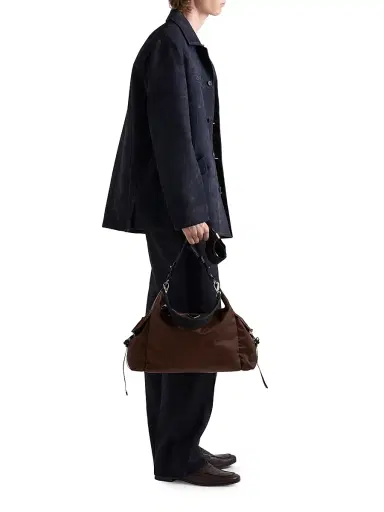 Prada Men's Explore Re-Nylon and Leather Bag - Brown | Thumbnail 2 Prada Men's Explore Re-Nylon and Leather Bag - Brown | Thumbnail 2