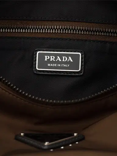 Prada Men's Explore Re-Nylon and Leather Bag - Brown | Thumbnail 8 Prada Men's Explore Re-Nylon and Leather Bag - Brown | Thumbnail 8