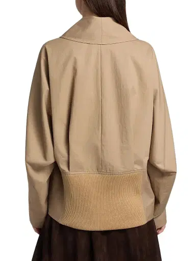 Co Women's Wrap tton-Blend Jacket - Camel | Thumbnail 5 Co Women's Wrap tton-Blend Jacket - Camel | Thumbnail 5