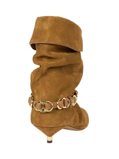Isabel Marant Women's Edrik Rings 45MM Suede Ankle Boots - Cognac | Thumbnail 3 Isabel Marant Women's Edrik Rings 45MM Suede Ankle Boots - Cognac | Thumbnail 3