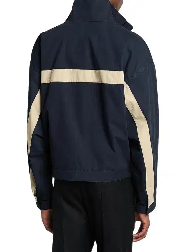 Saint Laurent Men's Jacket in Cotton - Navy Mastic | Thumbnail 4 Saint Laurent Men's Jacket in Cotton - Navy Mastic | Thumbnail 4