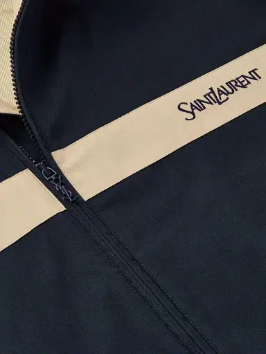 Saint Laurent Men's Jacket in Cotton - Navy Mastic | Thumbnail 6 Saint Laurent Men's Jacket in Cotton - Navy Mastic | Thumbnail 6
