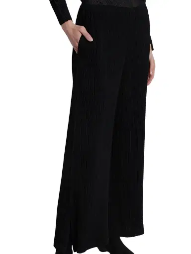 Issey Miyake Women's Hatching Pleated Wide-Leg Pants - Black | Thumbnail 5 Issey Miyake Women's Hatching Pleated Wide-Leg Pants - Black | Thumbnail 5