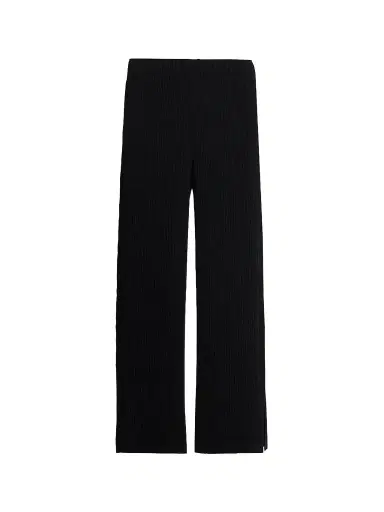 Issey Miyake Women's Hatching Pleated Wide-Leg Pants - Black | Thumbnail 1 Issey Miyake Women's Hatching Pleated Wide-Leg Pants - Black | Thumbnail 1
