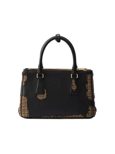 Prada Women's Galleria Large Nappa Leather and Wool Top Handle Bag | Thumbnail 3 Prada Women's Galleria Large Nappa Leather and Wool Top Handle Bag | Thumbnail 3