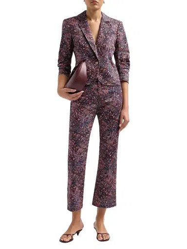 Cinq à Sept Women's Paisley Denim Stevie Jeans - Black Multi | Thumbnail 2 Cinq à Sept Women's Paisley Denim Stevie Jeans - Black Multi | Thumbnail 2