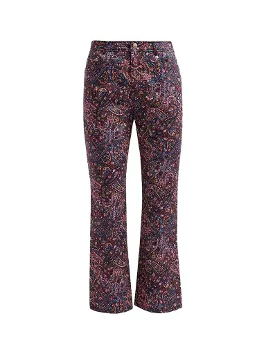 Cinq à Sept Women's Paisley Denim Stevie Jeans - Black Multi | Thumbnail 1 Cinq à Sept Women's Paisley Denim Stevie Jeans - Black Multi | Thumbnail 1