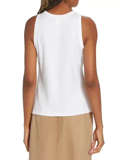 Lafayette 148 New York Women's Cotton Racerback Tank - White | Thumbnail 5 Lafayette 148 New York Women's Cotton Racerback Tank - White | Thumbnail 5
