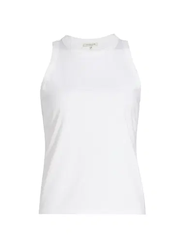 Lafayette 148 New York Women's Cotton Racerback Tank - White | Thumbnail 1 Lafayette 148 New York Women's Cotton Racerback Tank - White | Thumbnail 1