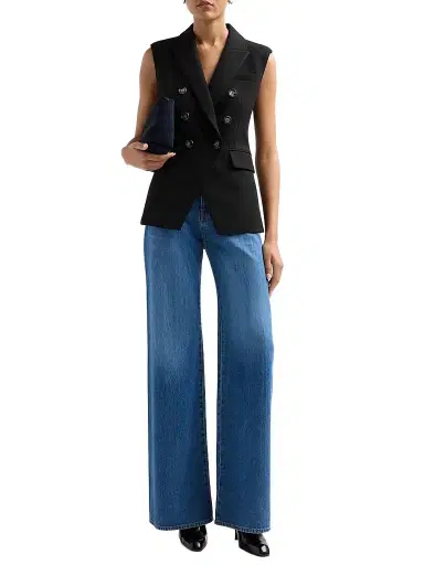 Veronica Beard Women's Grant High-Rise Wide-Leg Jeans | Thumbnail 2 Veronica Beard Women's Grant High-Rise Wide-Leg Jeans | Thumbnail 2