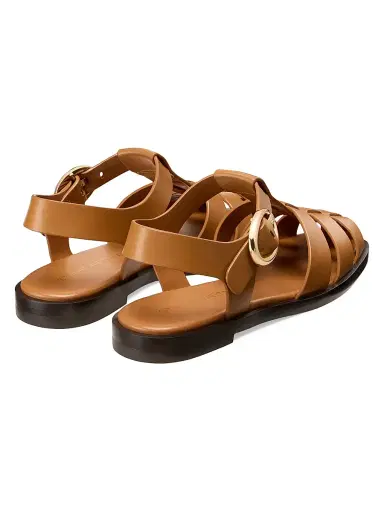 Stuart Weitzman Women's Villa Leather Fisherman Sandals - Macchiato | Thumbnail 3 Stuart Weitzman Women's Villa Leather Fisherman Sandals - Macchiato | Thumbnail 3