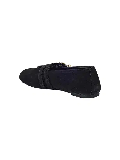 Stuart Weitzman Women's Maven Suede Mary Janes - Black | Thumbnail 4 Stuart Weitzman Women's Maven Suede Mary Janes - Black | Thumbnail 4