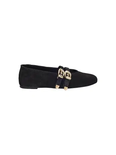Stuart Weitzman Women's Maven Suede Mary Janes - Black | Thumbnail 1 Stuart Weitzman Women's Maven Suede Mary Janes - Black | Thumbnail 1