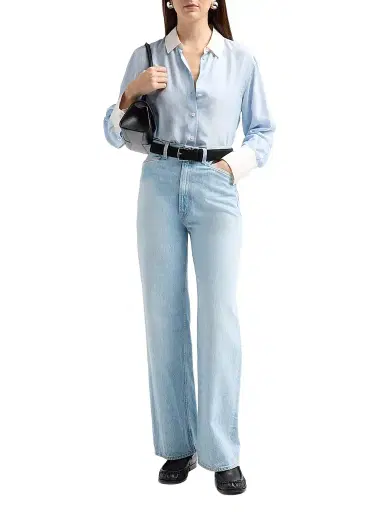 Frame Women's The Standard Striped Silk Shirt | Thumbnail 2 Frame Women's The Standard Striped Silk Shirt | Thumbnail 2